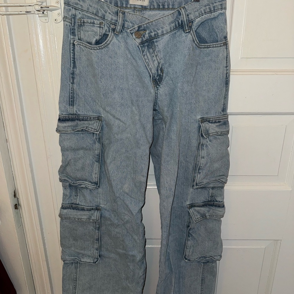 Urban Outfitters Light Blue Cargo Jeans
